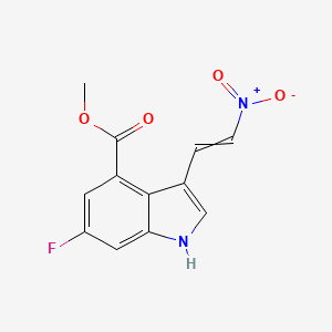 methyl 6-fluoro-3-(2-nitroethenyl)-1H-indole-4-carboxylate