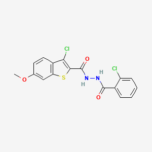 3-chloro-N'-[(2-chlorophenyl)carbonyl]-6-methoxy-1-benzothiophene-2-carbohydrazide