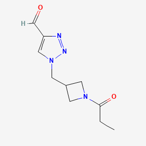 1-((1-propionylazetidin-3-yl)methyl)-1H-1,2,3-triazole-4-carbaldehyde