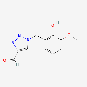 molecular formula C11H11N3O3 B1480606 1-(2-hydroxy-3-methoxybenzyl)-1H-1,2,3-triazole-4-carbaldehyde CAS No. 2098017-73-1