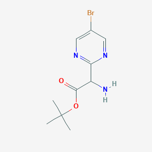 Tert-butyl 2-amino-2-(5-bromopyrimidin-2-yl)acetate