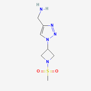 (1-(1-(methylsulfonyl)azetidin-3-yl)-1H-1,2,3-triazol-4-yl)methanamine