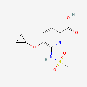 molecular formula C10H12N2O5S B14806116 5-Cyclopropoxy-6-(methylsulfonamido)picolinic acid 