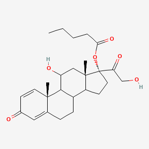 [(10R,13S,17R)-11-hydroxy-17-(2-hydroxyacetyl)-10,13-dimethyl-3-oxo-7,8,9,11,12,14,15,16-octahydro-6H-cyclopenta[a]phenanthren-17-yl] pentanoate