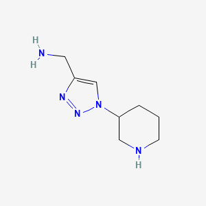 molecular formula C8H15N5 B1480613 (1-(piperidin-3-yl)-1H-1,2,3-triazol-4-yl)methanamine CAS No. 2098110-90-6