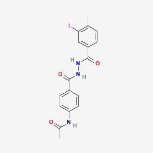 N-[4-({2-[(3-iodo-4-methylphenyl)carbonyl]hydrazinyl}carbonyl)phenyl]acetamide