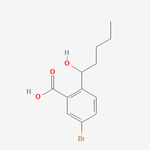 Benzoic acid, 5-bromo-2-(1-hydroxypentyl)-