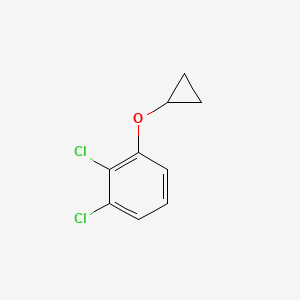 molecular formula C9H8Cl2O B14806197 1,2-Dichloro-3-cyclopropoxybenzene 