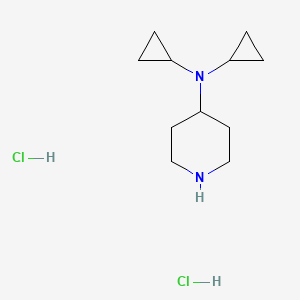 molecular formula C11H22Cl2N2 B1480621 N,N-dicyclopropylpiperidin-4-amine dihydrochloride CAS No. 2098001-93-3