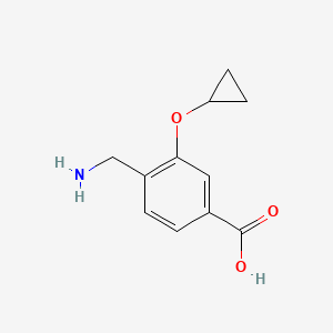 4-(Aminomethyl)-3-cyclopropoxybenzoic acid