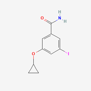 molecular formula C10H10INO2 B14806235 3-Cyclopropoxy-5-iodobenzamide 