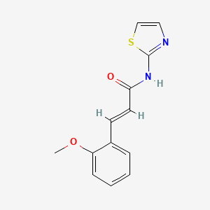 molecular formula C13H12N2O2S B14806236 (2E)-3-(2-methoxyphenyl)-N-(1,3-thiazol-2-yl)prop-2-enamide 