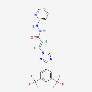 (Z)-3-[3-[3,5-bis(trifluoromethyl)phenyl]-1,2,4-triazol-1-yl]-N'-pyridin-2-ylprop-2-enehydrazide