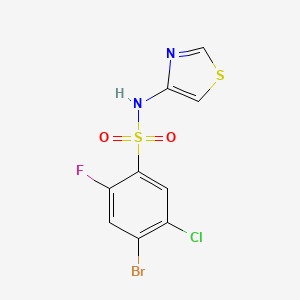 4-Bromo-5-chloro-2-fluoro-N-(thiazol-4-yl)benzenesulfonamide