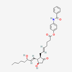 molecular formula C33H41NO6 B14806266 (Z)-4-Benzamidophenyl 7-((1R,2R,3R)-3-hydroxy-2-((S,E)-3-hydroxyoct-1-en-1-yl)-5-oxocyclopentyl)hept-5-enoate 