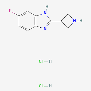 molecular formula C10H12Cl2FN3 B1480628 2-(氮杂环丁-3-基)-5-氟-1H-苯并[d]咪唑二盐酸盐 CAS No. 2098018-79-0