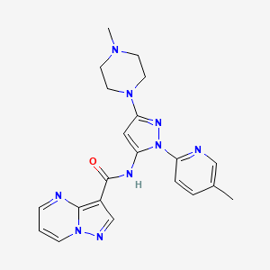 N-(3-(4-Methylpiperazin-1-yl)-1-(5-methylpyridin-2-yl)-1H-pyrazol-5-yl)pyrazolo[1,5-a]pyrimidine-3-carboxamide