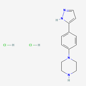 1-(4-(1H-pyrazol-3-yl)phenyl)piperazine dihydrochloride