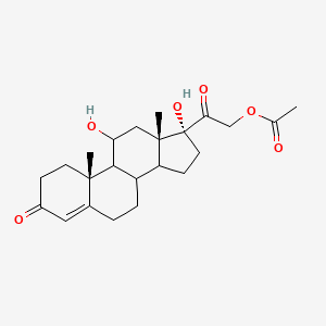 molecular formula C23H32O6 B14806317 [2-[(10R,11S,13S,17R)-11,17-dihydroxy-10,13-dimethyl-3-oxo-2,6,7,8,9,11,12,14,15,16-decahydro-1H-cyclopenta[a]phenanthren-17-yl]-2-oxoethyl] acetate 