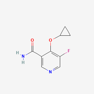 molecular formula C9H9FN2O2 B14806320 4-Cyclopropoxy-5-fluoronicotinamide 