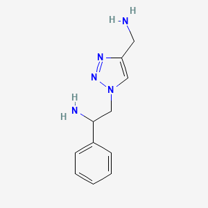 molecular formula C11H15N5 B1480635 2-(4-(氨甲基)-1H-1,2,3-三唑-1-基)-1-苯乙胺 CAS No. 2098134-00-8