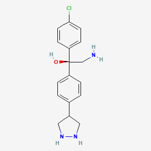 Benzenemethanol, a-(aminomethyl)-a-(4-chlorophenyl)-4-(1H-pyrazol-4-yl)-, (aS)-;Benzenemethanol, a-(aminomethyl)-a-(4-chlorophenyl)-4-(1H-pyrazol-4-yl)-, (aS)-