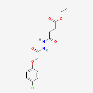 Ethyl 4-{2-[(4-chlorophenoxy)acetyl]hydrazinyl}-4-oxobutanoate