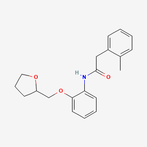 molecular formula C20H23NO3 B14806388 2-(2-methylphenyl)-N-[2-(tetrahydrofuran-2-ylmethoxy)phenyl]acetamide 