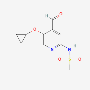 N-(5-Cyclopropoxy-4-formylpyridin-2-YL)methanesulfonamide