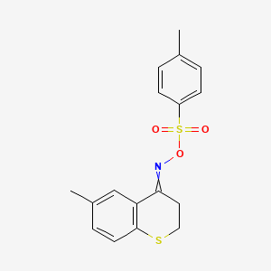 molecular formula C17H17NO3S2 B14806409 6-Methyl-4-({[(4-methylphenyl)sulfonyl]oxy}imino)thiochromane 