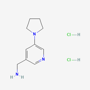 molecular formula C10H17Cl2N3 B1480644 (5-(Pyrrolidin-1-yl)pyridin-3-yl)methanamine dihydrochloride CAS No. 2097954-88-4