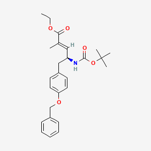 (S)-Ethyl-5-(4-(benzyloxy)phenyl)-4-((tert-butoxycarbonyl)amino)-2-methylpent-2-enoate