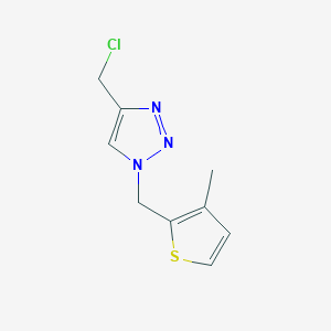 molecular formula C9H10ClN3S B1480645 4-(chloromethyl)-1-((3-methylthiophen-2-yl)methyl)-1H-1,2,3-triazole CAS No. 2092530-97-5