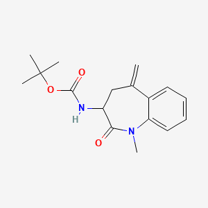 tert-butyl N-(1-methyl-5-methylidene-2-oxo-3,4-dihydro-1-benzazepin-3-yl)carbamate