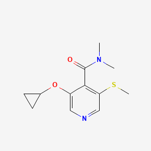 3-Cyclopropoxy-N,N-dimethyl-5-(methylthio)isonicotinamide