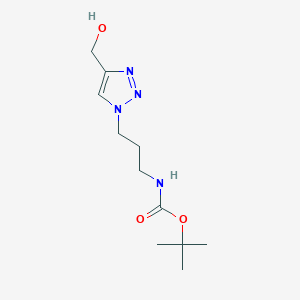 molecular formula C11H20N4O3 B1480648 tert-butyl (3-(4-(hydroxymethyl)-1H-1,2,3-triazol-1-yl)propyl)carbamate CAS No. 2097965-20-1