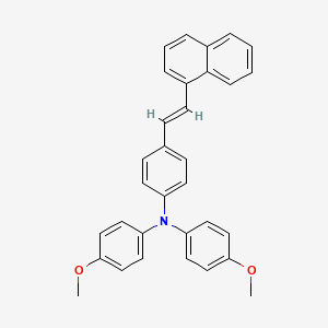 4-Methoxy-N-(4-methoxyphenyl)-N-(4-(2-(naphthalen-1-yl)vinyl)phenyl)aniline