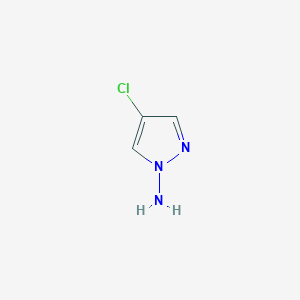 molecular formula C3H4ClN3 B14806500 4-Chloro-1H-pyrazol-1-amine CAS No. 3994-41-0