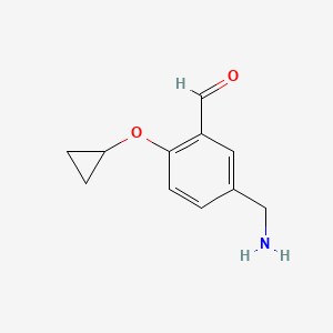 5-(Aminomethyl)-2-cyclopropoxybenzaldehyde