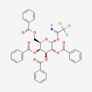 molecular formula C36H28Cl3NO10 B14806519 2,3,4,6-Tetra-O-benzoyl-beta-D-galactopyranosyl trichloroacetimidate 