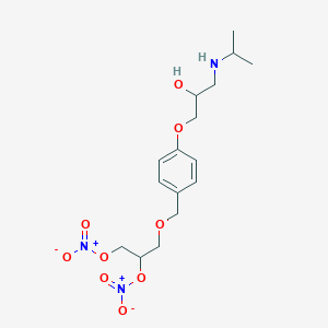 1,2-Propanediol, 3-[[4-[2-hydroxy-3-[(1-methylethyl)amino]propoxy]phenyl]methoxy]-, 1,2-dinitrate (9CI)