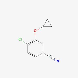 molecular formula C10H8ClNO B14806528 4-Chloro-3-cyclopropoxybenzonitrile 