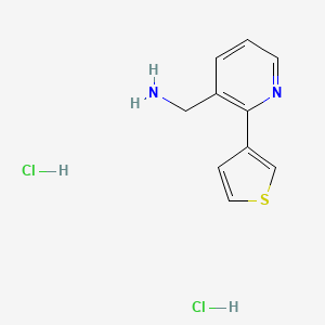 (2-(Thiophen-3-yl)pyridin-3-yl)methanamine dihydrochloride