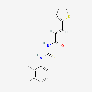 molecular formula C16H16N2OS2 B14806532 N-{[(2,3-dimethylphenyl)amino]carbonothioyl}-3-(2-thienyl)acrylamide 