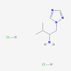 molecular formula C7H16Cl2N4 B1480654 3-methyl-1-(1H-1,2,4-triazol-1-yl)butan-2-amine dihydrochloride CAS No. 2098001-00-2