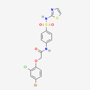 2-(4-bromo-2-chlorophenoxy)-N-[4-(1,3-thiazol-2-ylsulfamoyl)phenyl]acetamide