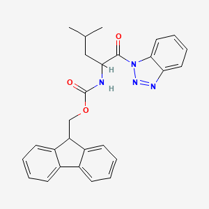 9H-fluoren-9-ylmethyl N-[1-(benzotriazol-1-yl)-4-methyl-1-oxopentan-2-yl]carbamate