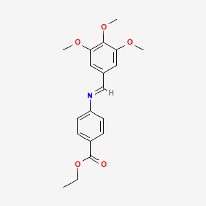 ethyl 4-{[(E)-(3,4,5-trimethoxyphenyl)methylidene]amino}benzoate