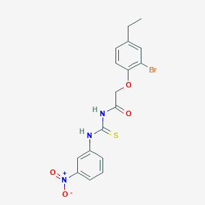 molecular formula C17H16BrN3O4S B14806601 2-(2-bromo-4-ethylphenoxy)-N-[(3-nitrophenyl)carbamothioyl]acetamide 