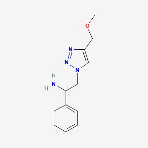 molecular formula C12H16N4O B1480663 2-(4-(methoxymethyl)-1H-1,2,3-triazol-1-yl)-1-phenylethan-1-amine CAS No. 2098018-12-1